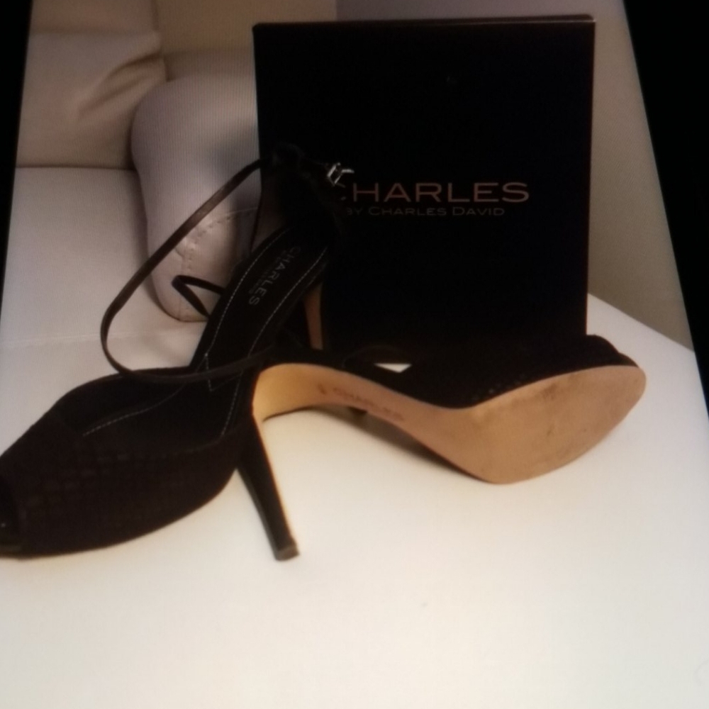 Black Charles David designer heels